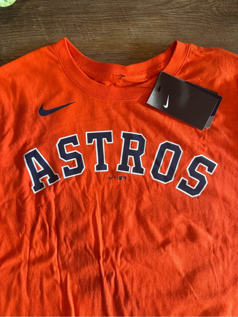 NWT Nike Houston Astros Jose Altuve #27 Name & Number T-Shirt Orange MLB Sz L